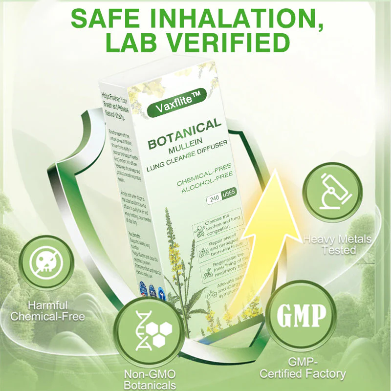 💖✅US Owned and Operated：Vaxflite™ Botanical Mullein Lung Cleanse Diffuser(🫁Cough, wheezing, shortness of breath, sputum, stuffy nose, bronchitis, bronchitis, allergy symptoms, lung discomfort💝)（fuz）