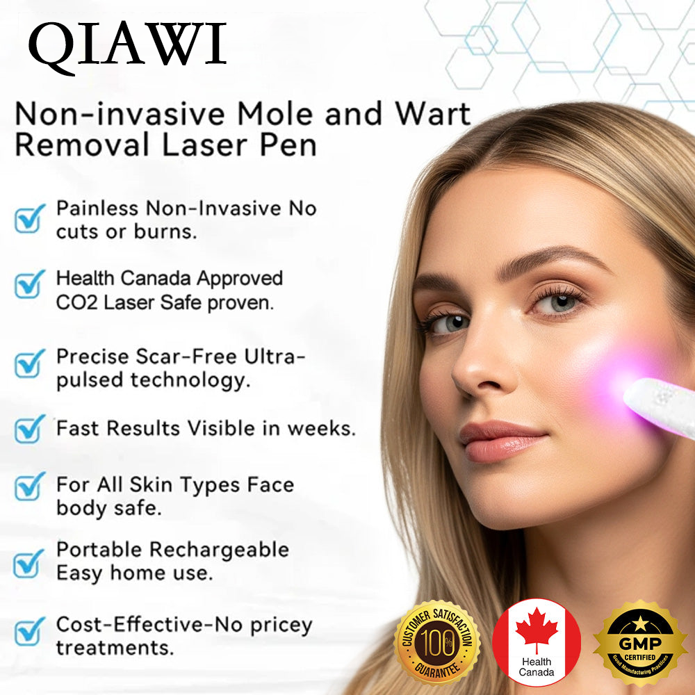 ✨QIAWI™ All-in-One CO₂ Laser Eraser Pen | Removes Moles, Warts, Skin Flaws & Pigmentation（fb）