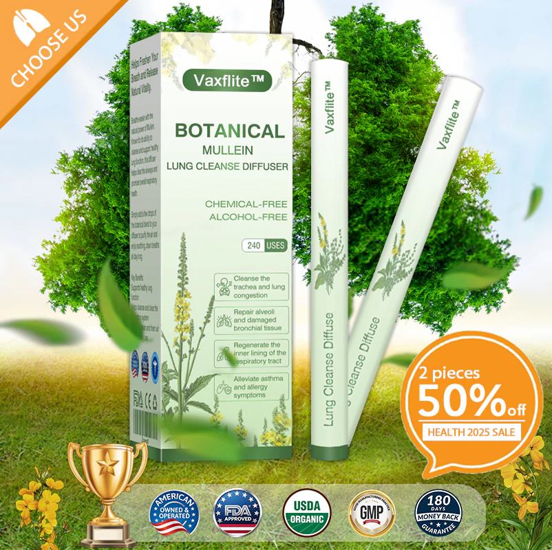 💖✅US Owned and Operated：Vaxflite™ Botanical Mullein Lung Cleanse Diffuser(🫁Cough, wheezing, shortness of breath, sputum, stuffy nose, bronchitis, bronchitis, allergy symptoms, lung discomfort💝)（fuz）