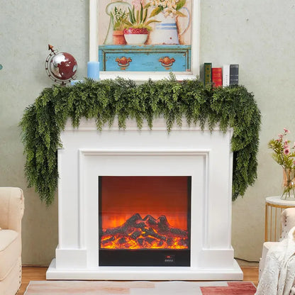 🎄 6FT Artificial Cedar Garland  – Lifelike Greenery for Indoor & Outdoor Xmas Decor（fb）